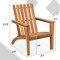 Costway 2PCS Patio Acacia Wood Adirondack Chair Lounge Armchair sturdy Outdoor Garden